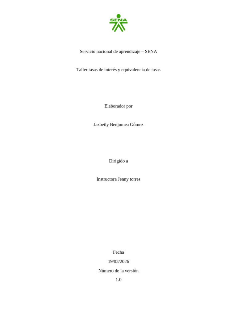Tasas de Interes y Equivalencia de Tasas | PDF | Tasa interna de ...