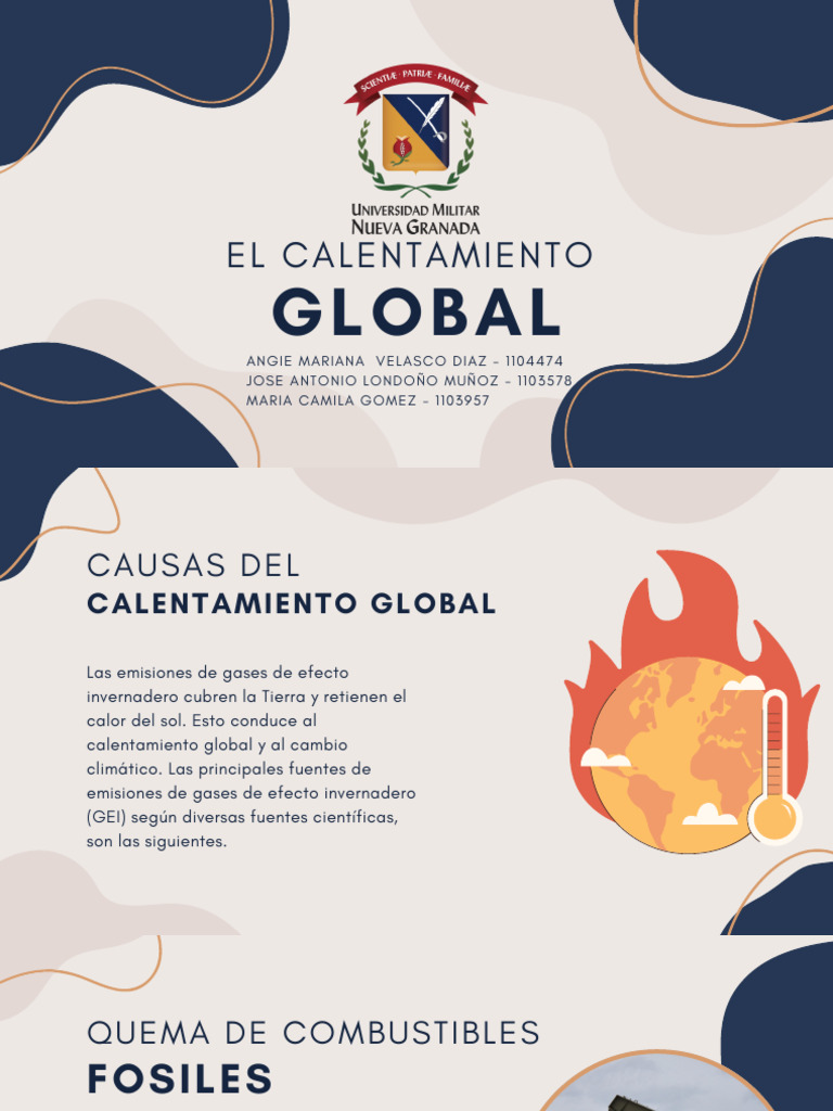 Calentamiento Global - Grupo 3 | PDF | Dióxido de carbono | Gases de ...