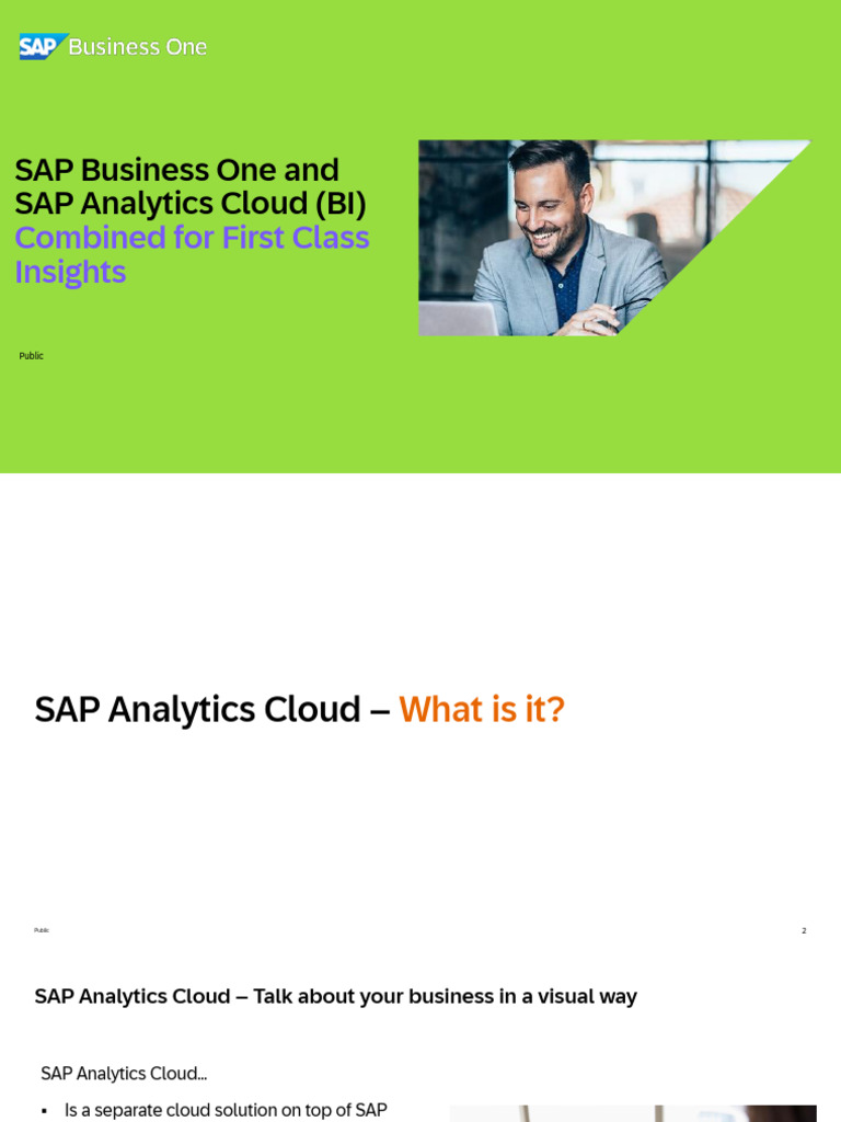 SAP Business One Overview SAP Business One and SAP Analytics Cloud ...