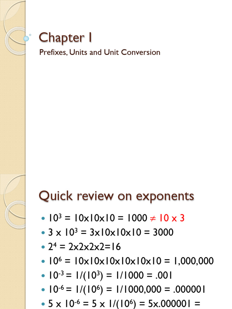 EL1115D Lesson 1-Prefixes, Units and Unit Conversion | PDF | Notation ...