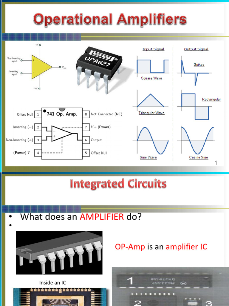 EL1115D Lesson 13-Operational Amplifiers | PDF | Operational Amplifier ...