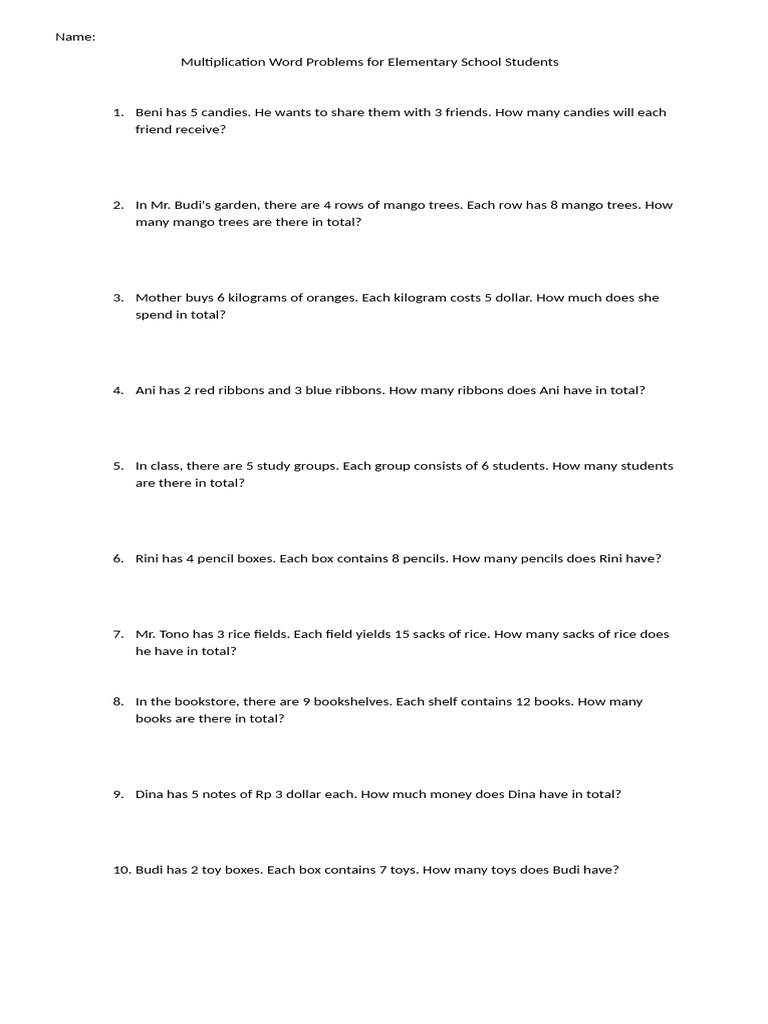 Multiplication | PDF