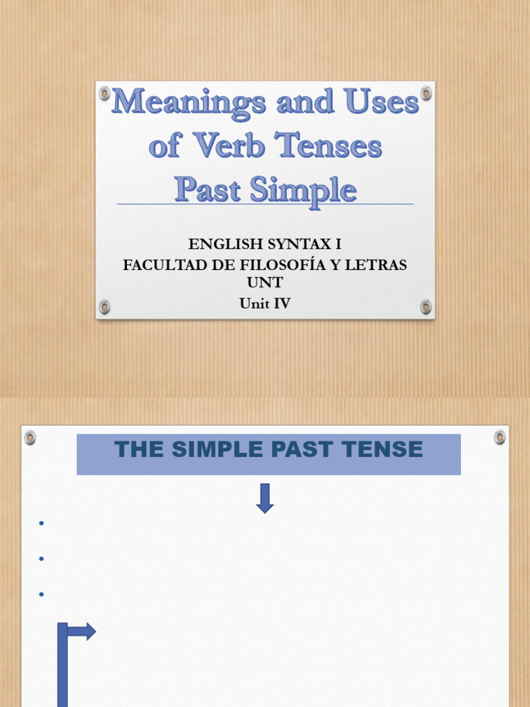 4.unit IV - Past Simple | PDF