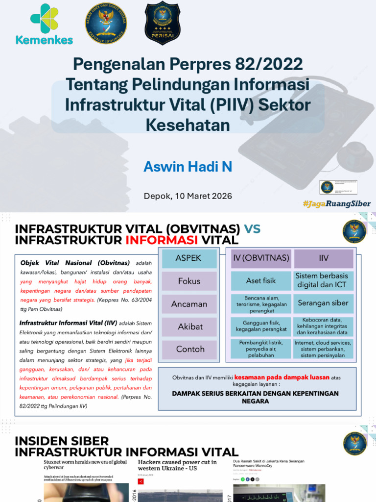 Pengenalan Perpres 82 Tahun 2022 Untuk All Rs - Sign | PDF
