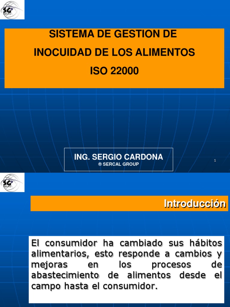 Gestión de Inocuidad Alimentaria ISO 22000 | PDF | Análisis de Riesgo y ...