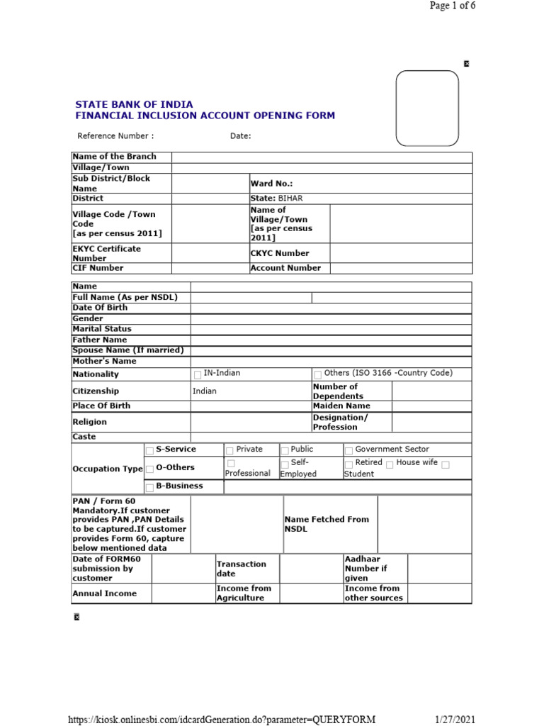 Account Opening Form | PDF