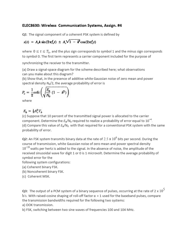 ELEC8630 Assign4 | PDF | Computer Engineering | Broadcast Engineering