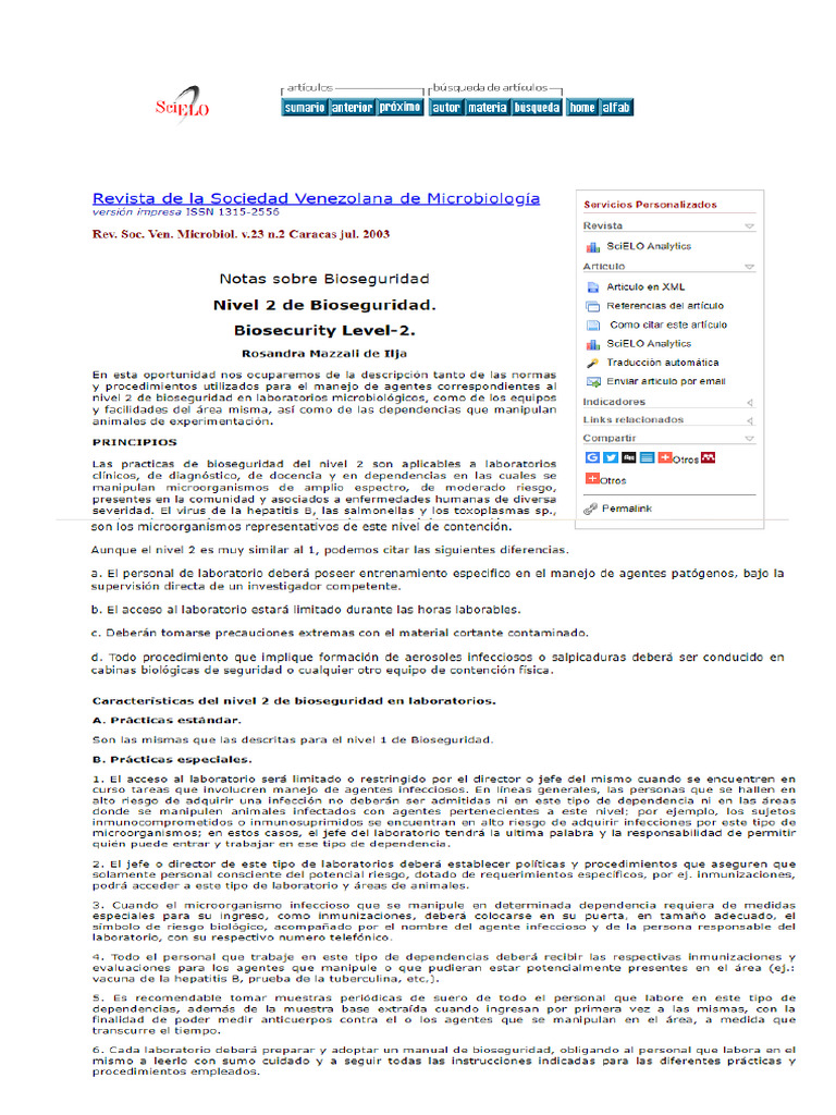 4. Bioseguridad Nivel 2 | PDF