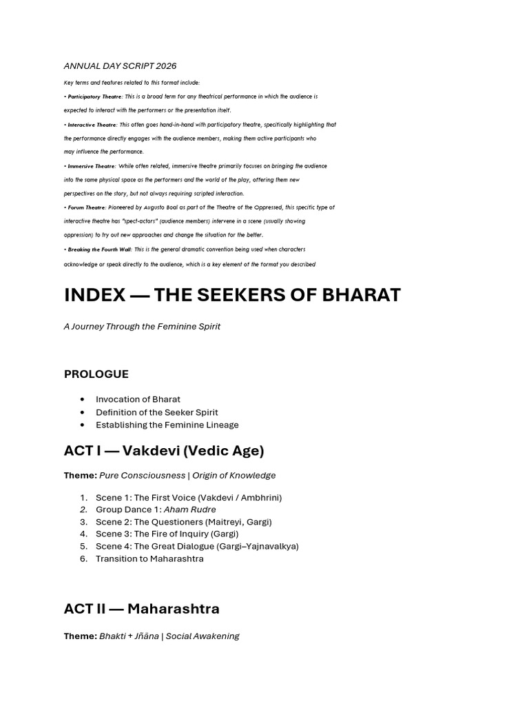 Annual Day Script | PDF | Sarada Devi | Swami Vivekananda