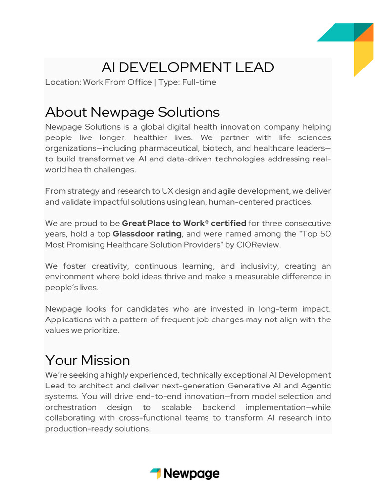 Lead Ai Engineer | PDF