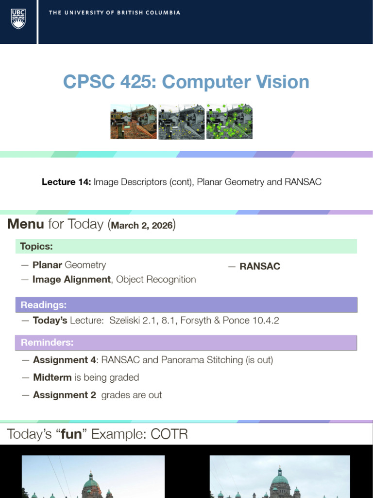 Lecture14 | PDF | Computer Vision | Applied Mathematics