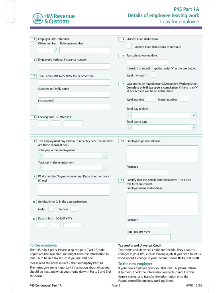 P45 - Mr Jay Graham (2024)_employee | PDF