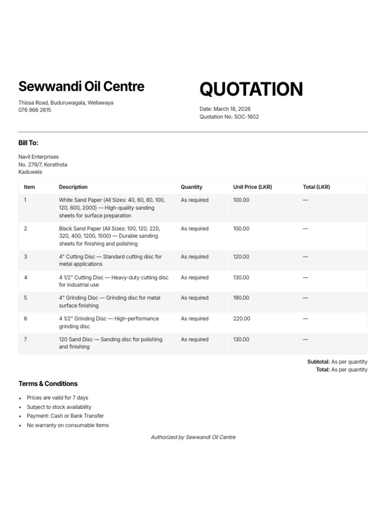Quotation | PDF