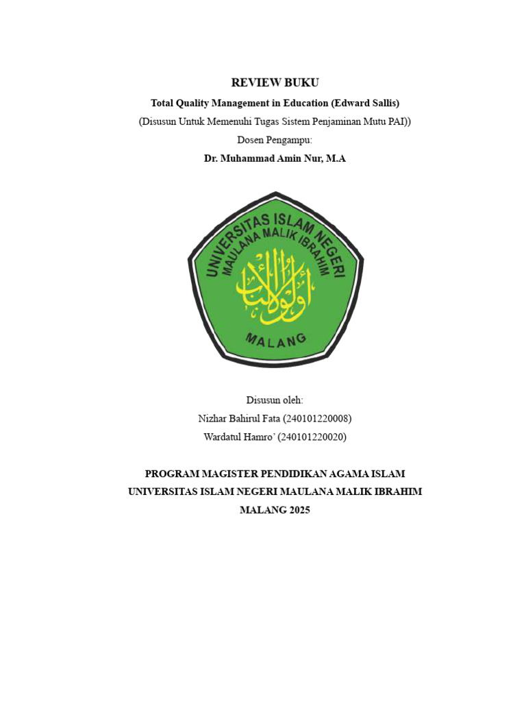 Total Quality Management in Education | PDF
