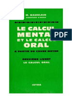 Mathématiques Classiques Calcul Oral Livret 2 Madelain 1963