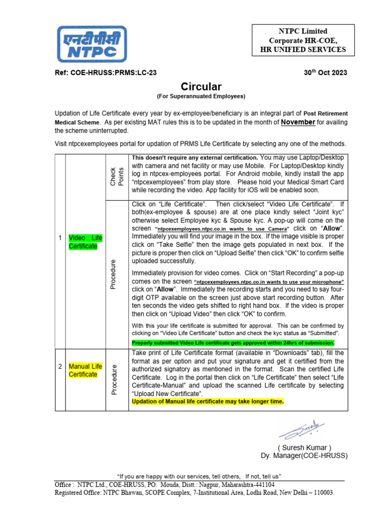 circular_video life certificate | PDF | Mobile App | Consumer Electronics