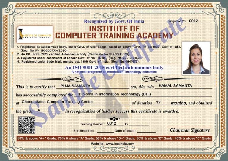 Sample Certificate Compressed | PDF