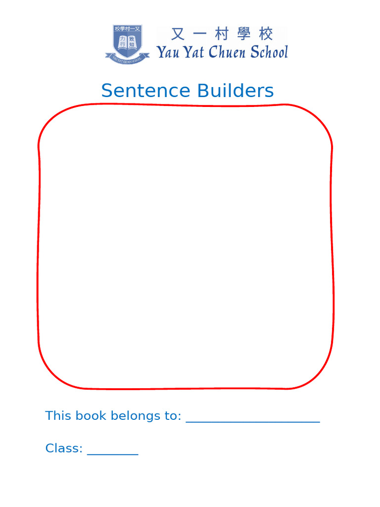 Sentence Builders Format Official Draft1.2.2 | PDF