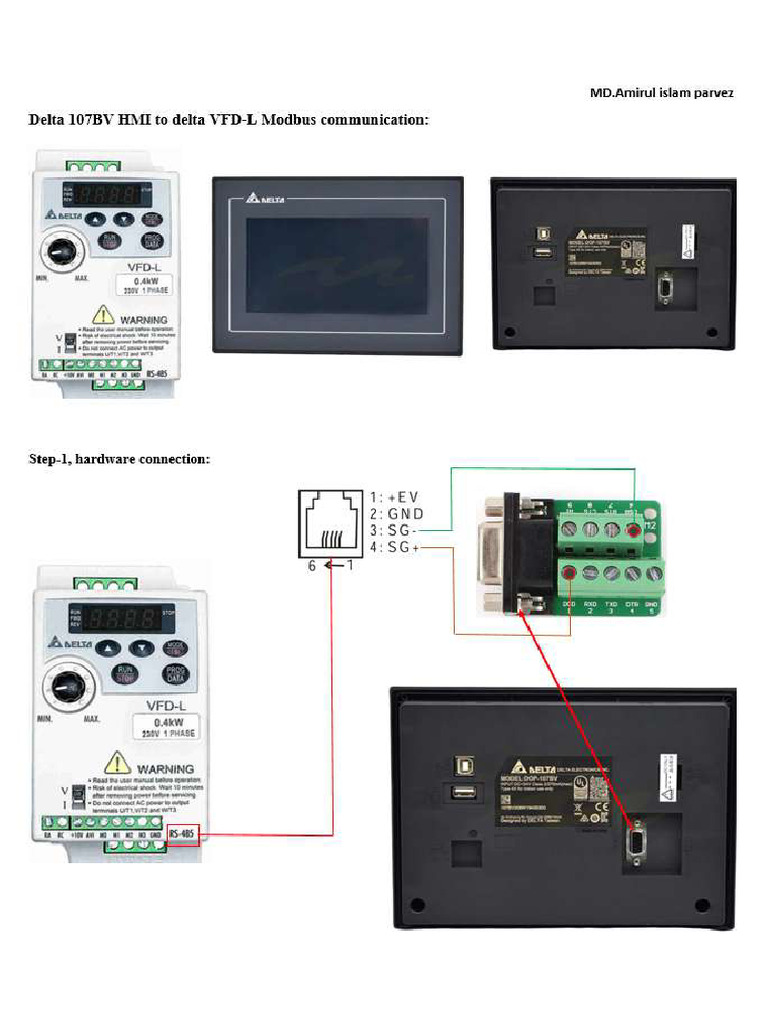 Modbus Communication Between VFD HMI 1756129890 | PDF