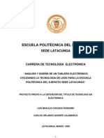 Analicis y Diseño de Tablero Electronico Usando Tecnologia de Leds