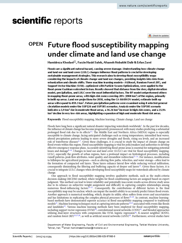 Future Flood Susceptibility Mapping | PDF