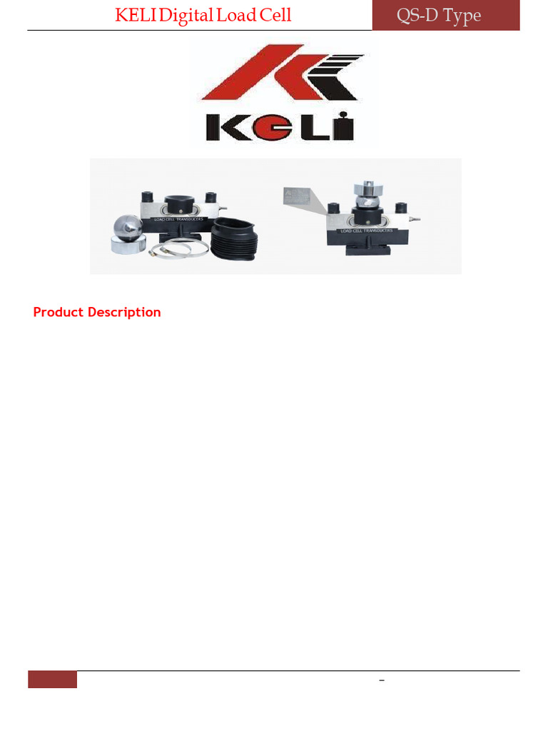 Catalogue Keli Digital Load Cell | PDF