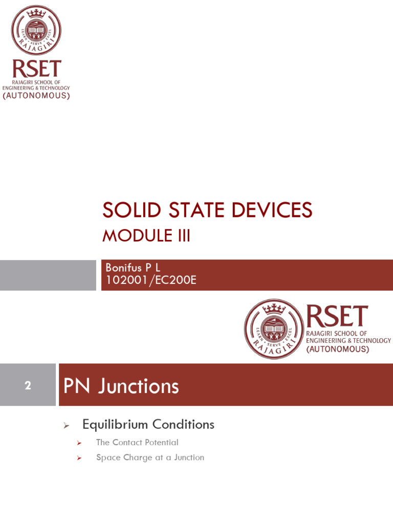 Ec200e Solid State Devices M3 | PDF | Bipolar Junction Transistor | P–N ...