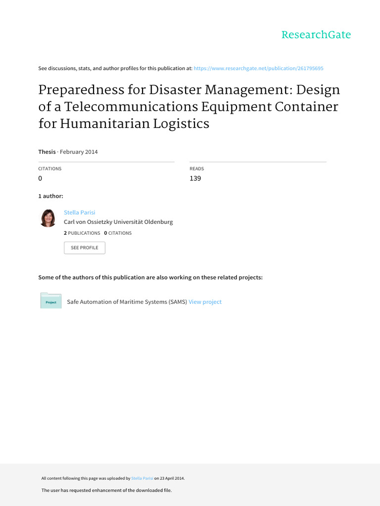 Disaster Management Design | PDF | Natural Disasters | Emergency Management