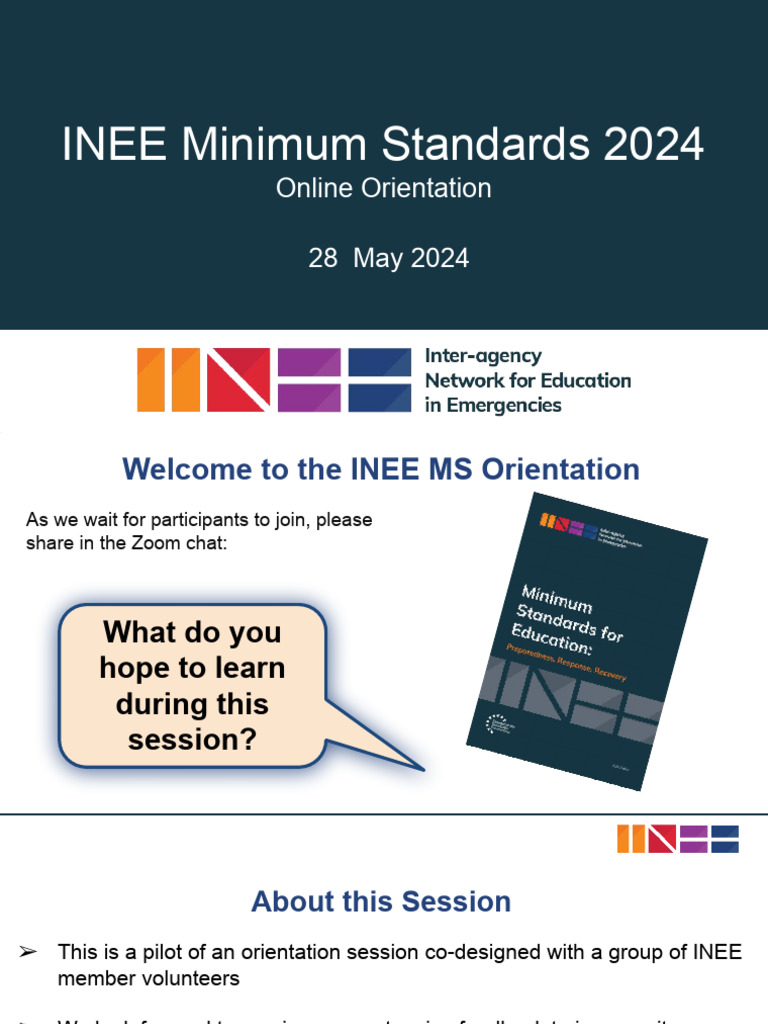 INEE MS 2024 Orientation Pilot V2 | PDF | Social Exclusion
