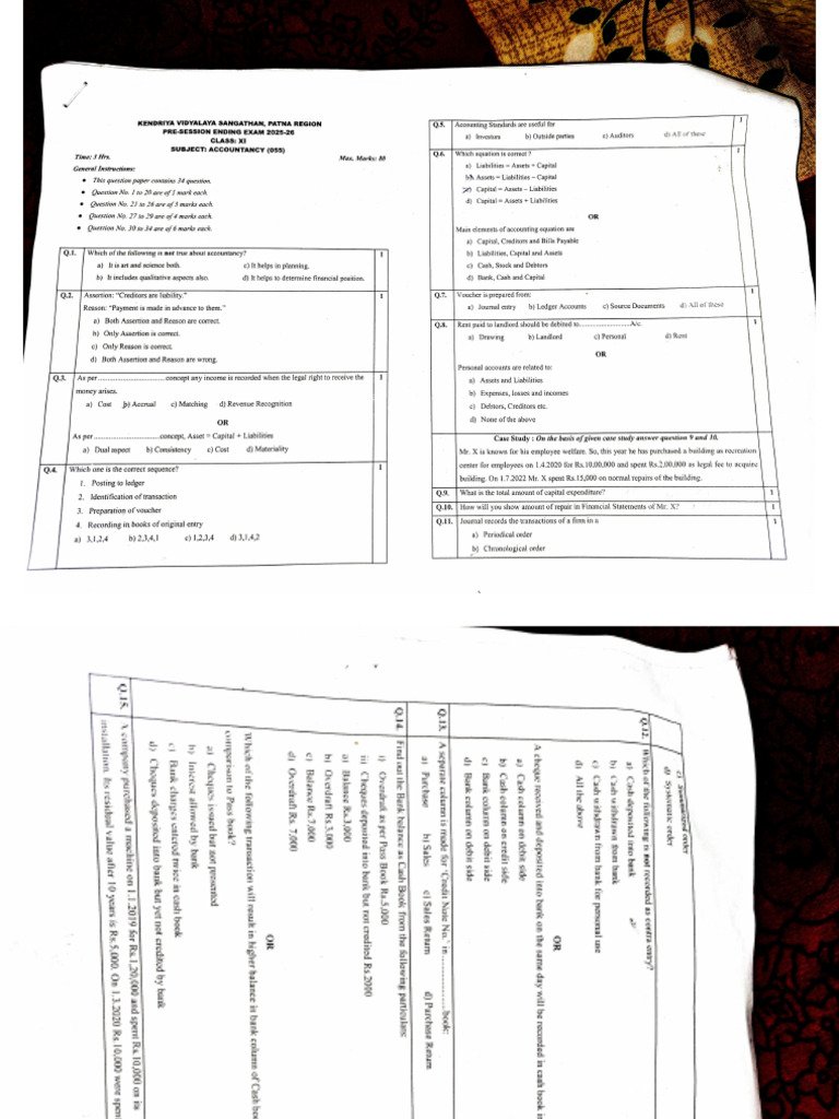 K. v. Internal Examination Ques. Paper | PDF
