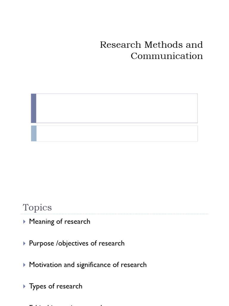 RM Introduction | PDF | Scientific Method | Hypothesis
