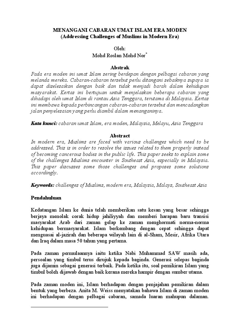 Cabaran Umat Islam Pdf