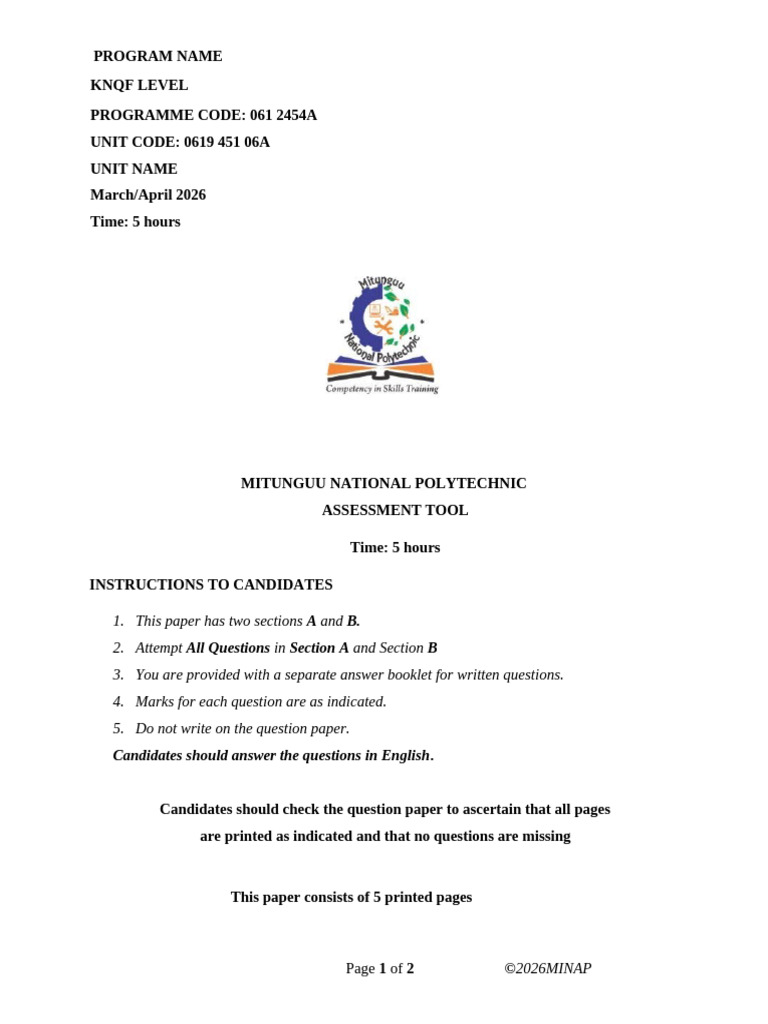 Sample Assessment Tool Rubric | PDF