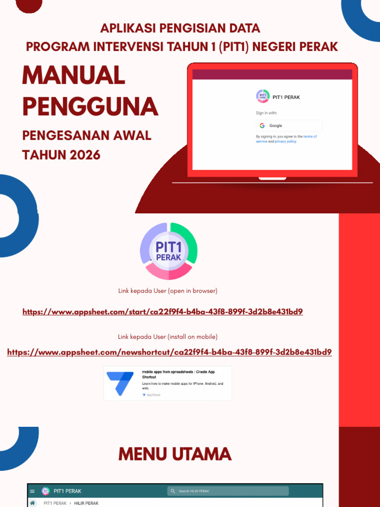 Manual Pengguna Pit1 Pengesanan Awal 2026 | PDF