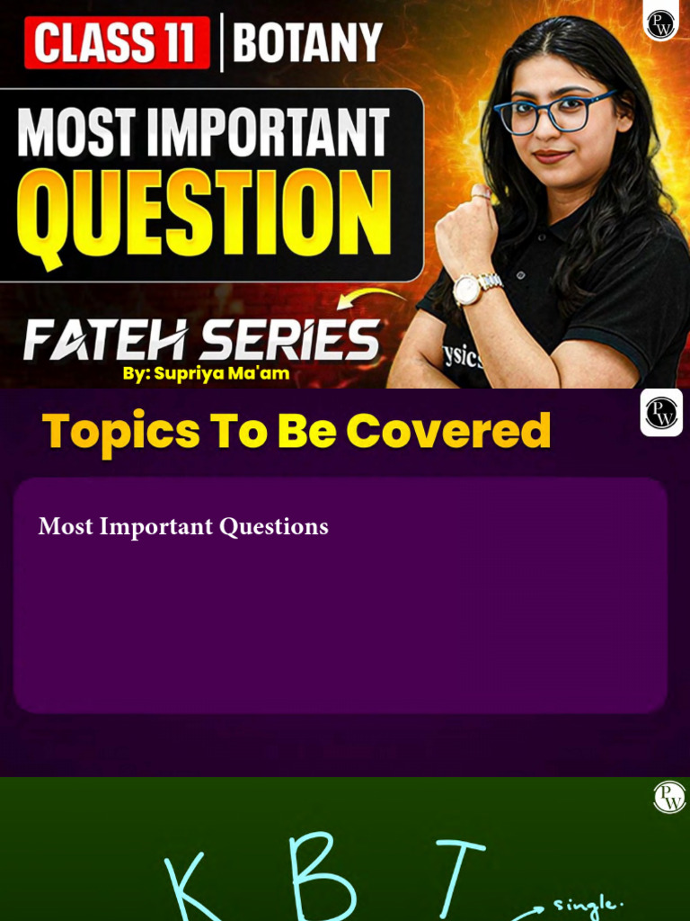 Most Important Botany class 11 question | PDF