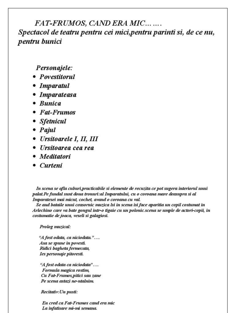 Rezumat Fat Frumos Din Lacrima Fat Frumos Din Lacrima | PDF