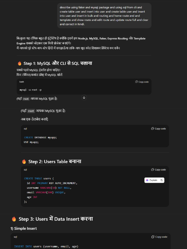 Backend 5 (Node With SQL) | PDF