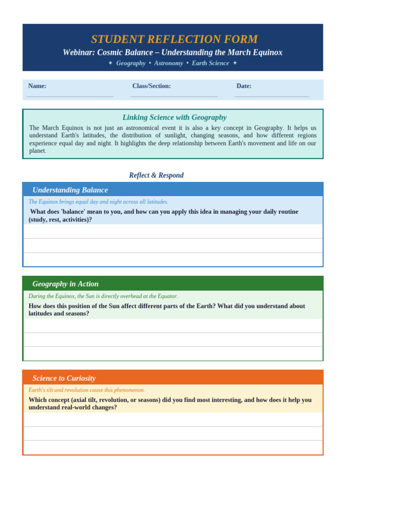 Equinox Reflection Form (1) | PDF