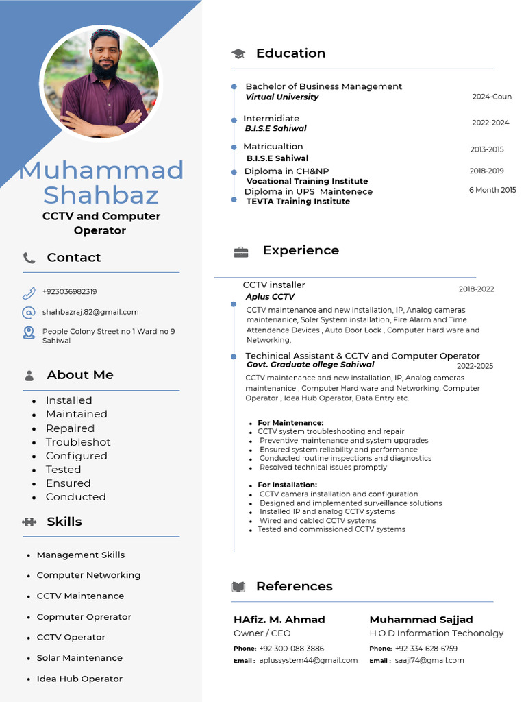 Copy of Modern Professional CV Resume (1) | PDF | Closed Circuit ...