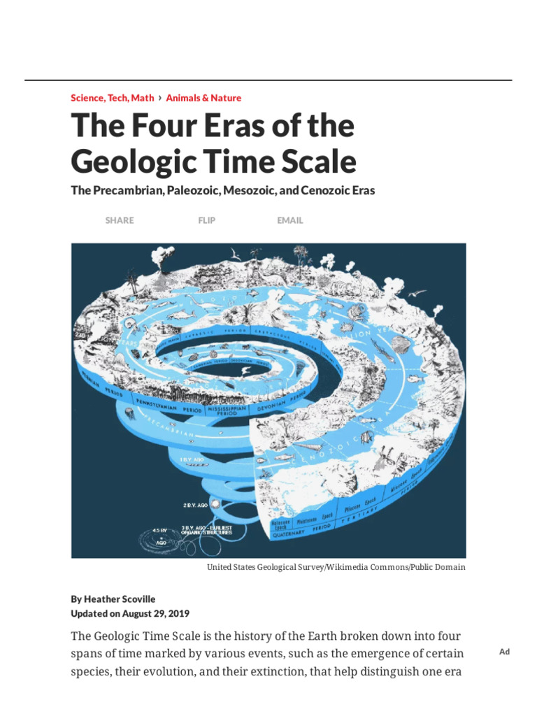 The Eras of the Geologic Time Scale_062304 | PDF | Physical Geography ...