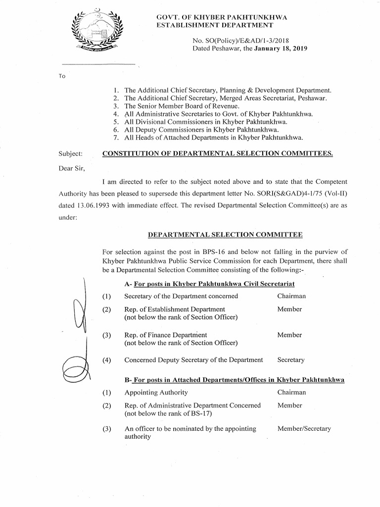 1618206650-Departmental Selection Committees | PDF | Practice Of Law