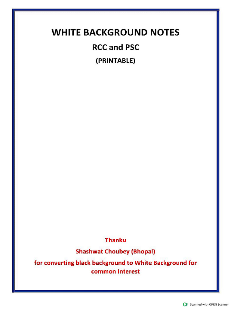 RCC Notes Printable | PDF
