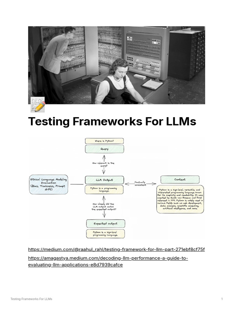 Testing Frameworks for LLMs f699a6761e5c403484a9647ff223e6ba | PDF ...