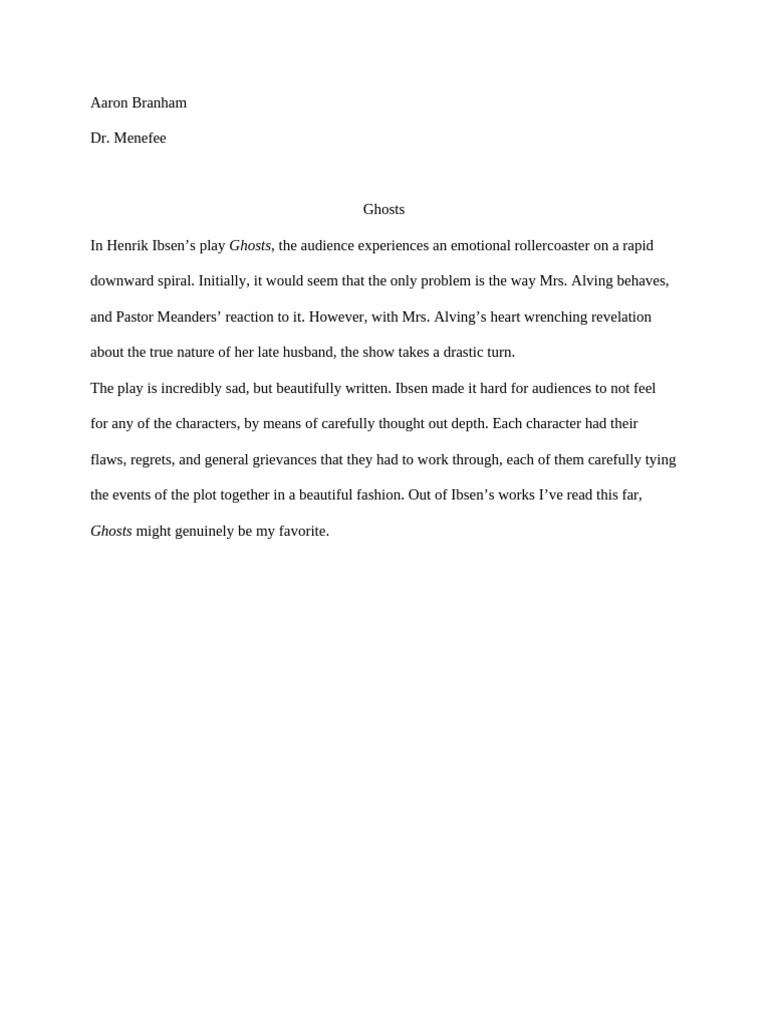 Ghosts | PDF