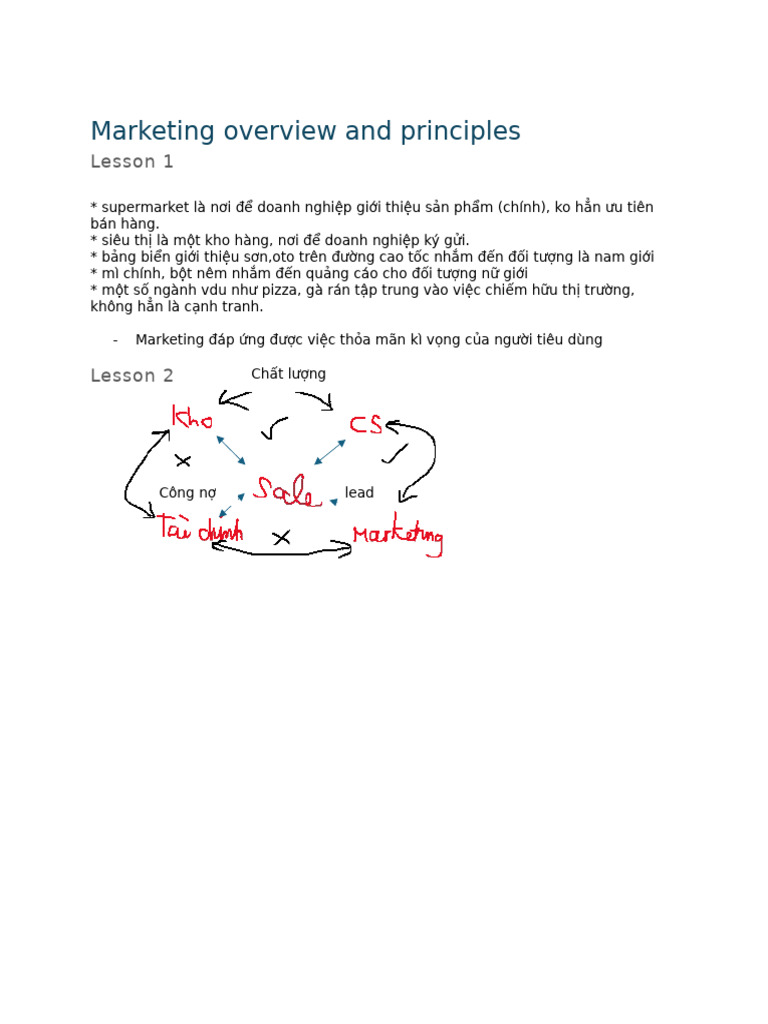 Marketing Overview and Principles - Lesson 1 2611 | PDF