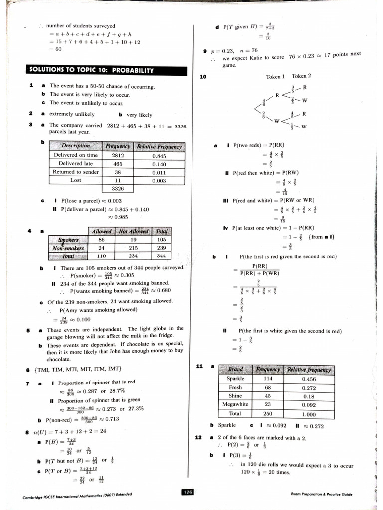 Topic 10 Probability | PDF