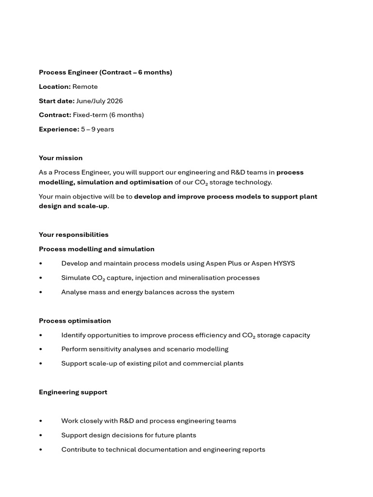 Process Engineer | PDF