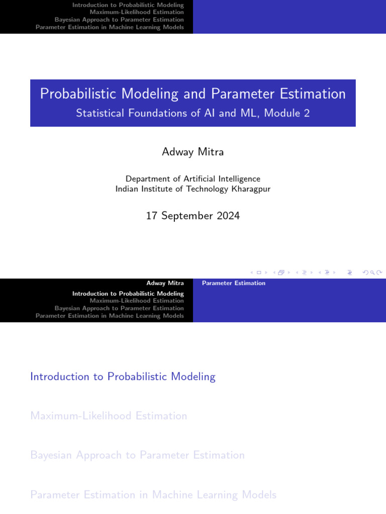 AI61004 Module2 Estimation | PDF | Estimator | Bias Of An Estimator