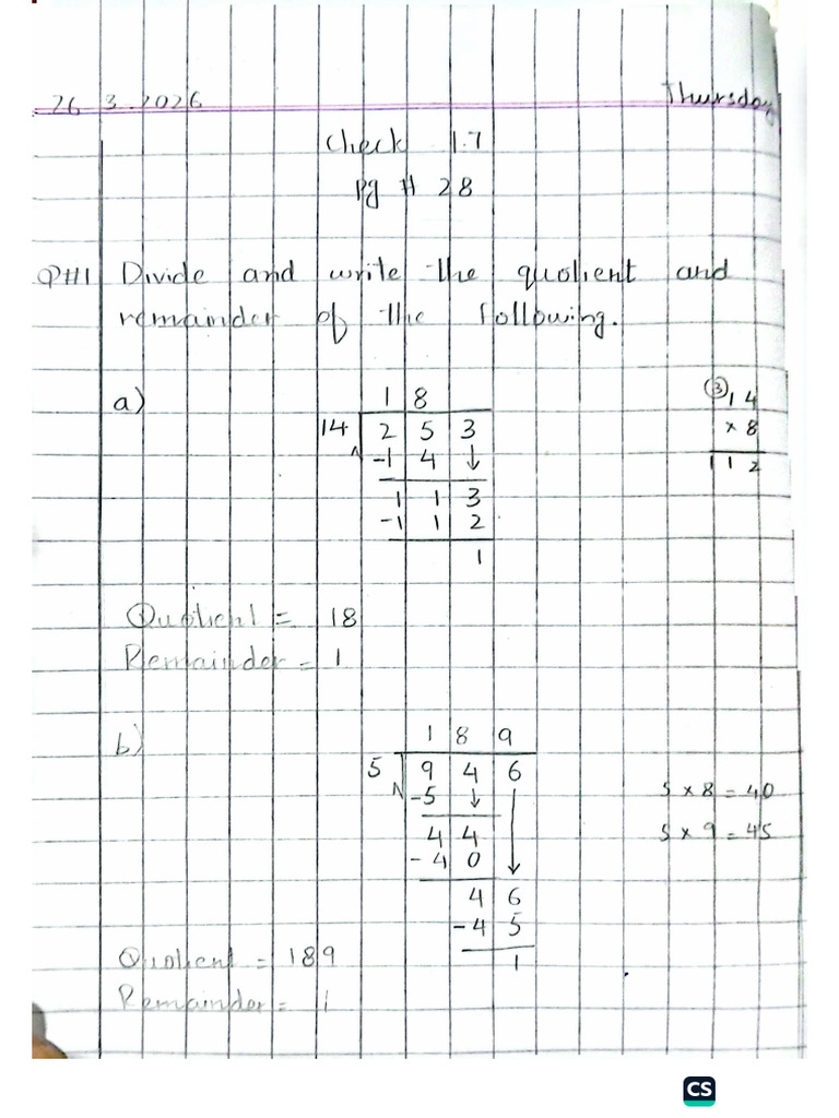 maths class 4 pg # 28 | PDF