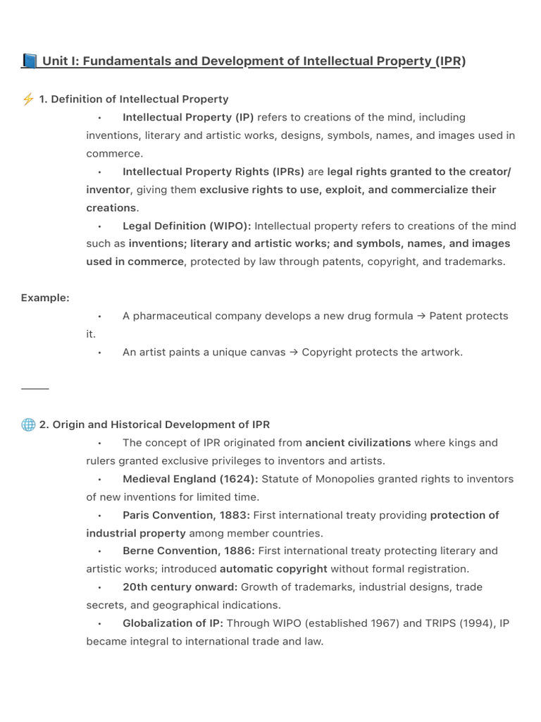 IPR Notes | PDF